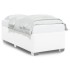 Estructura de cama sin colchón cuero sintético blanco 80x200