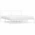 Estructura de cama con cabecero metal blanca 200x200