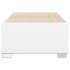 Estructura de cama sin colchón cuero sintético blanco 80x200