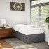 Estructura de cama sin colchón cuero sintético gris 90x190