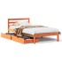 Estructura de cama sin colchón madera maciza marrón 90x190
