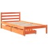 Estructura de cama sin colchón madera maciza marrón 90x190