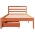 Estructura de cama sin colchón madera maciza marrón 90x190