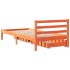 Estructura de cama sin colchón madera maciza marrón 90x190