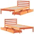 Estructura de cama sin colchón madera maciza marrón 90x190