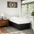 Estructura de cama sin colchón cuero sintético negro 100x200