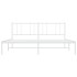 Estructura de cama con cabecero metal blanca 200x200