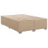 Estructura cama sin colchón cuero sintético capuchino