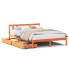 Cama sin colchón madera maciza pino marrón cera 150x200