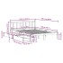 Cama sin colchón madera maciza pino marrón cera 150x200