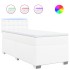 Cama box spring con colchón cuero sintético blanco 90x190