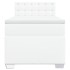 Cama box spring con colchón cuero sintético blanco 90x190