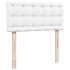 Cama box spring con colchón cuero sintético blanco 90x190
