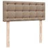 Cama box spring con colchón cuero sintético capuchino 90x190
