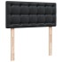 Cama box spring con colchón cuero sintético negro 100x200
