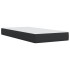 Cama box spring con colchón cuero sintético negro 100x200