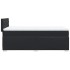 Cama box spring con colchón cuero sintético negro 100x200
