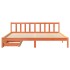 Cama sin colchón madera maciza de pino marrón cera 180x200