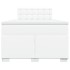 Cama box spring con colchón cuero sintético blanco 120x200