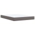 Cama box spring con colchón cuero sintético gris 140x190