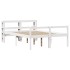 Cama personas mayores cabecero madera maciza blanco 140x200