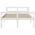 Cama personas mayores cabecero madera maciza blanco 140x200