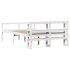 Cama personas mayores cabecero madera maciza blanco 140x200
