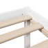 Cama personas mayores cabecero madera maciza blanco 140x200