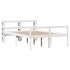 Cama personas mayores cabecero madera maciza blanca 160x200