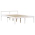 Cama personas mayores cabecero madera maciza blanca 160x200