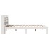 Estructura de cama con cabecero sin colchón blanco 140x200