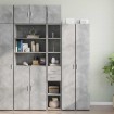 Armario estrecho madera ingeniería gris hormigón 30x42,5x225 cm