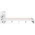 Estructura de cama con cabecero sin colchón blanco 140x200