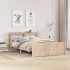 Estructura de cama con cabecero madera maciza pino 120x200