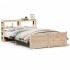 Estructura de cama con cabecero madera maciza pino 120x200