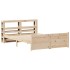 Estructura de cama con cabecero madera maciza pino 120x200
