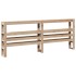 Estructura de cama con cabecero madera maciza pino 120x200