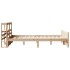 Estructura de cama con cabecero madera maciza pino 120x200