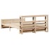 Estructura de cama con cabecero madera maciza pino 120x200