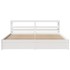 Estructura de cama con cabecero sin colchón blanco 200x200