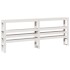 Estructura de cama con cabecero sin colchón blanco 200x200