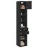 Armario estrecho madera de ingeniería negro 40x42,5x225