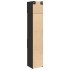 Armario estrecho madera de ingeniería negro 40x42,5x225