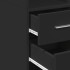 Armario estrecho madera de ingeniería negro 40x42,5x225