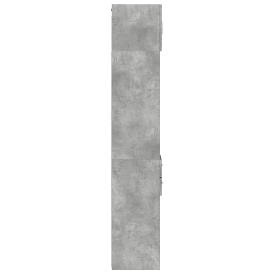 Armario estrecho madera ingeniería gris hormigón 40x42,5x225