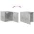 Armario estrecho madera ingeniería gris hormigón 40x42,5x225