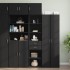Armario estrecho madera de ingeniería negro 45x42,5x225