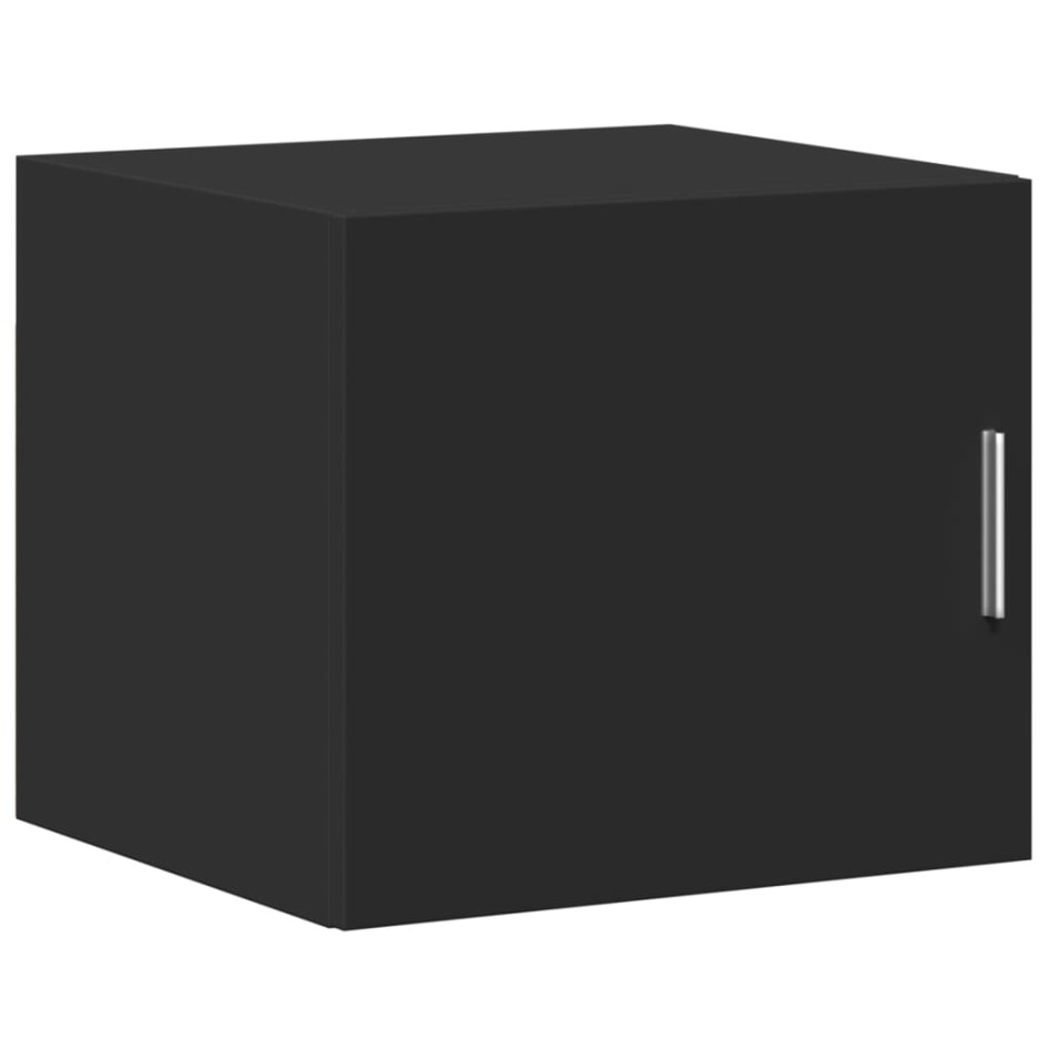 Armario estrecho madera de ingeniería negro 45x42,5x225