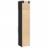 Armario estrecho madera de ingeniería negro 45x42,5x225