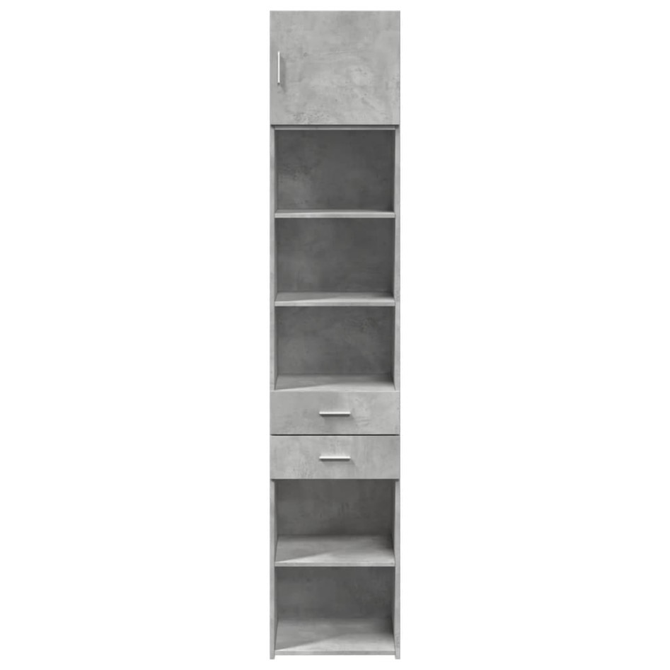 Armario estrecho madera ingeniería gris hormigón 45x42,5x225